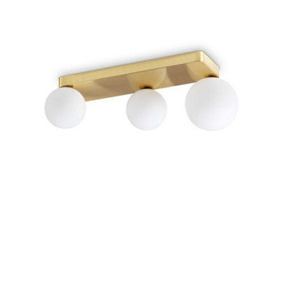 Ideal Lux Penta 3 Light Globe Ceiling Light Brass
