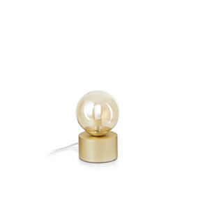 Ideal Lux Perlage Globe Table Lamp Brass