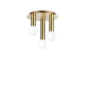 Ideal Lux Petit 3 Light Surface Mounted Downlight Brass