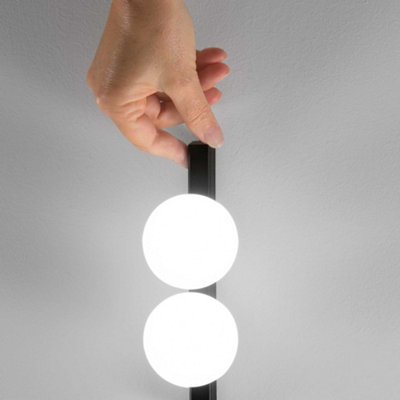 Ideal Lux Ping Pong 4 Light Multi Arm Floor Lamp Black 1000Lm 3000K