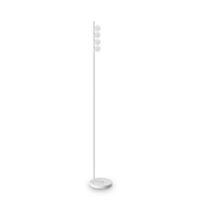 Ideal Lux Ping Pong 4 Light Multi Arm Floor Lamp White 1000Lm 3000K