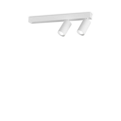 Ideal Lux Profilo 2 Light Twin Ceiling Spotlight White | DIY at B&Q