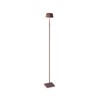 Ideal Lux Pure Integrated LED Outdoor Bollard Coffee Brown 230Lm 3000K IP54