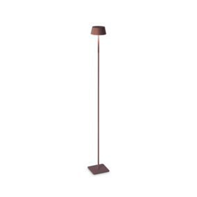 Ideal Lux Pure Integrated LED Outdoor Bollard Coffee Brown 230Lm 3000K IP54