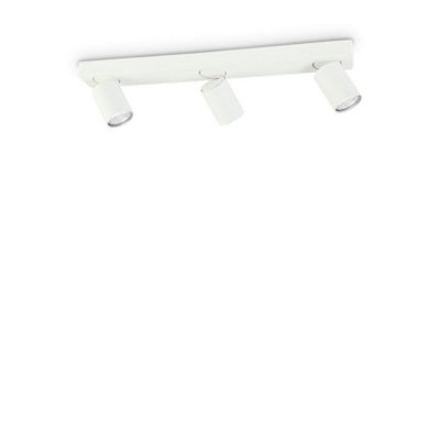 Ideal Lux Rudy Indoor 3 Lights Ceiling Spotlight Lamp White, GU10