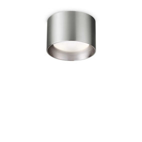 Ideal Lux Spike Round Surface Mounted Downlight Nickel