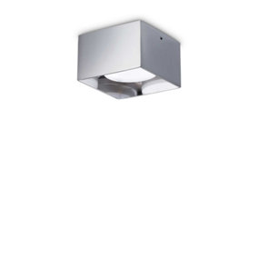 Ideal Lux Spike Square Surface Mounted Downlight Chrome