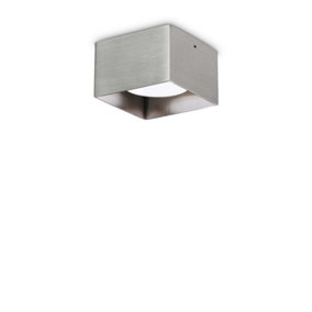 Ideal Lux Spike Square Surface Mounted Downlight Nickel