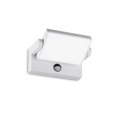 Ideal Lux SWIPE LED Outdoor Motion Sensor Wall Lamp White, 3000K, IP54