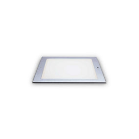 Ideal Lux Taurus Integrated LED Outdoor Recessed Ground Light Wide Square Steel 620Lm 3000K IP67