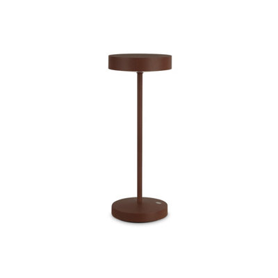 Ideal Lux Toffee Wide 32cm LED Integrated LED Table Lamp Coffee 3000K IP54