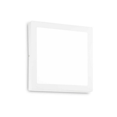 Ideal Lux Universal Integrated LED 30cm Square Semi Flush Light White 2600Lm 4000K