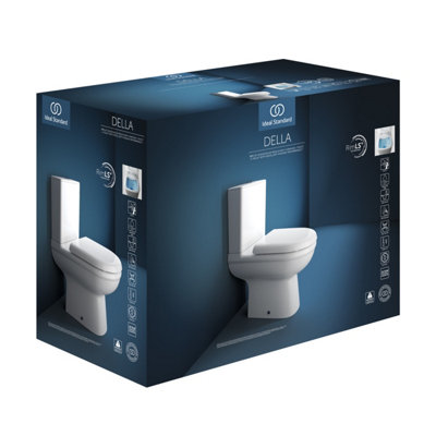 Ideal Standard Della Close Coupled Toilet with 6/4 litre cistern and soft close toilet seat - 7