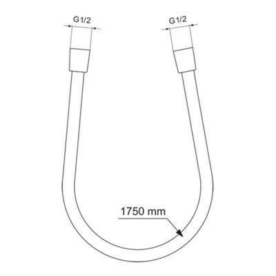 Ideal Standard Idealrain Idealflex Shower Hose,  1.75m, Magnetic Grey