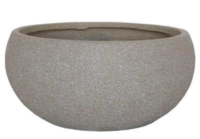 IDEALIST™ 11.8 Inch Bowl Planter, Large Bonsai Pot, Sandy Reinforced Stone Shallow Planter, Outdoor Plant Pot D30 H14 cm, 9.9L