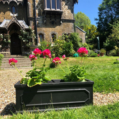 IDEALIST™ 71cm Planter Garden Trough, Faux Lead Reinforced Stone ...