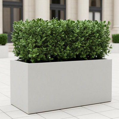 IDEALIST™ 85cm Trough Garden Planter, White Reinforced Stone