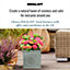 IDEALIST Chelsea Flower Box Square Garden Planter, Faux Lead Grey Light Stone Outdoor Plant Pot W30 H30 L30 cm, 27L