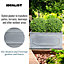 IDEALIST Chelsea Window Flower Box Garden Planter, Faux Lead Light Stone Outdoor Large Plant Pot W30 H30 L60 cm, 54L