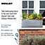 IDEALIST Chelsea Window Flower Box Garden Planter, Faux Lead Light Stone Outdoor Plant Pot by IDEALIST Lite W22 H22 L60 cm, 29L