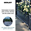 IDEALIST Chelsea Window Flower Box Garden Planter, Faux Lead Light Stone Outdoor Plant Pot W23 H23 L50 cm, 26L