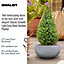 IDEALIST Classic Smooth Light Grey Garden Bowl Planter, Outdoor Plant Pot D44 H21 cm, 32L