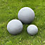 IDEALIST Concrete Effect Light Grey Outdoor Garden Decorative Ball D22 H20 cm