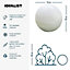 IDEALIST Concrete Effect White Washed Outdoor Garden Decorative Ball D30 H28 cm