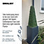 IDEALIST Contemporary Faux Lead Dark Grey Light Concrete Garden Tall Square Planter, Outdoor Plant Pot H60 L27 W27 cm, 44L