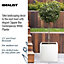 IDEALIST Contemporary Flower Box Square Garden Planter, White Light Concrete Outdoor Plant Pot H30 L30 W30 cm, 27L