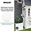 IDEALIST Contemporary Flower Box Square Garden Planter, White Light Concrete Outdoor Plant Pot H30 L30 W30 cm, 27L