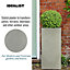 IDEALIST Contemporary Grey Light Concrete Garden Tall Square Planter, Outdoor Plant Pot H80 L40 W40 cm, 132L