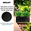 IDEALIST Contemporary Trough Garden Planter, Black Concrete Outdoor Large Plant Pot H30 L60 W30 cm, 54L
