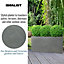 IDEALIST Contemporary Trough Garden Planter, Grey Concrete Light Outdoor Large Plant Pot H30 L65 W19 cm, 37L