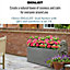 IDEALIST Contemporary Trough Garden Planter, Grey Concrete Light Outdoor Large Plant Pot H41 L85 W26 cm, 91L