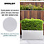 IDEALIST Contemporary Trough Garden Planter, White Concrete Light Outdoor Large Plant Pot H30 L65 W19 cm, 37L
