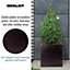 IDEALIST Flower Box Square Garden Planter, Black Light Concrete Outdoor Large Plant Pot H40 L40 W40 cm, 65L
