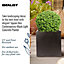 IDEALIST Flower Box Square Garden Planter, Black Light Concrete Outdoor Plant Pot H30 L30 W30 cm, 27L