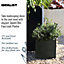 IDEALIST Flower Box Square Garden Planter, Faux Lead Dark Grey Light Concrete Outdoor Large Plant Pot H40 L40 W40 cm, 65L