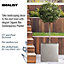 IDEALIST Flower Box Square Garden Planter, Grey Light Concrete by Outdoor Large Plant Pot IDEALIST Lite H40 L40 W40 cm, 65L
