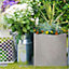 IDEALIST Flower Box Square Garden Planter, Grey Light Concrete by Outdoor Large Plant Pot IDEALIST Lite H40 L40 W40 cm, 65L