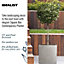 IDEALIST Flower Box Square Garden Planter, Grey Light Concrete by Outdoor Plant Pot IDEALIST Lite H30 L30 W30 cm, 27L