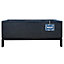 IDEALIST Hammered Stone Style Black Trough Indoor Planter on Metal Stand H32 L74 W27 cm, 45L