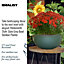 IDEALIST Honeycomb Style Slate Grey Garden Bowl Planter, Outdoor Plant Pot D37.5 H18 cm, 20L