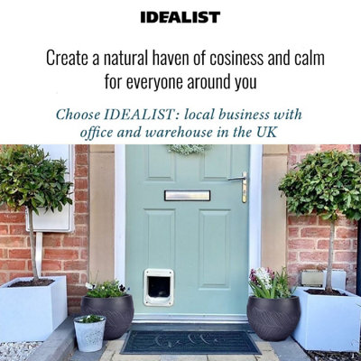 IDEALIST™ (Inner Top Dia) 21cm Small Round Plant Pot, Leaf Embossed Black Reinforced Stone Planter, Outdoor Plant Pot, W28 H22 cm