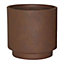 IDEALIST Lite Hammered Stone Brown Cylinder Outdoor Planter D36 H36 cm, 30.9L