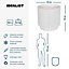 IDEALIST Lite Vertical Ribbed White Cylinder Outdoor Planter D45 H45 cm, 59.5L