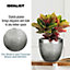 IDEALIST Mesh Style Silver Round Planter, Indoor Plant Pot for Indoor Plants D26.5 H24.5 cm, 13L