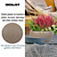 IDEALIST Mesh Style Taupe Bowl Planter Outdoor Plant Pot D29 H13.5 cm, 9L
