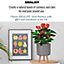 IDEALIST Modern Ribbed Taupe Cylinder Planter with Legs, Round Indoor Plant Pot Stand for Indoor Plants D24 H32 cm, 7.6L